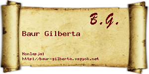 Baur Gilberta névjegykártya
